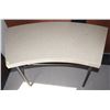 Image 1 : METAL CURVED ACCENT TABLE WITH GRANITE OVERLAY