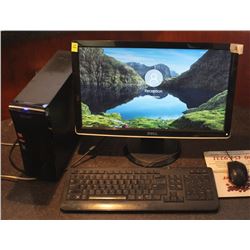 ACER ASPIRE DESKTOP COMPUTER WITH 20" DELL MONITOR