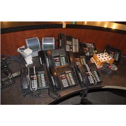 LOT OF OFFICE PHONES AND VARIOUS OFFICE SUPPLIES