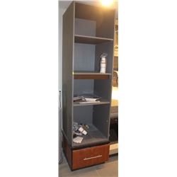 4 TIER WOOD SHELF WITH BENCH/STAND