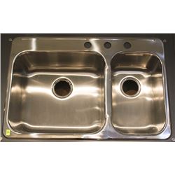 KINDRED DOUBLE BOWL STAINLESS STEEL KITCHEN SINK