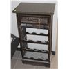Image 1 : 9-BOTTLE WINE RACK WITH GRANITE OVERLAY