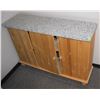 Image 1 : WOOD CABINET WITH GREY FLECKED GRANITE OVERLAY