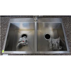 KINDRED STAINLESS STEEL DOUBLE BOWL KITCHEN SINK