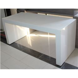 WOOD TABLE WITH POLAR ICE GRANITE OVERLAY