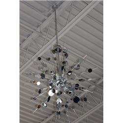 APPROX 36" CHANDELIER WITH CHROME FINISH