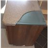Image 3 : 3 DOOR 4 DRAWER GRANITE OVERLAY CABINET ON CASTORS