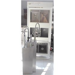 2 FAUCET DISPLAY RACKS AND 1 SINK DISPLAY RACK