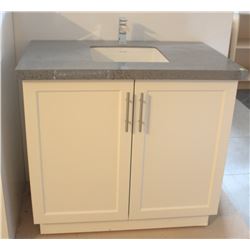 BATHROOM VANITY WITH SINK AND FAUCET