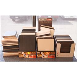 LOT OF SMALL SAMPLE TILES MOSTLY 9" X 8"