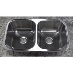AQUA ART DOUBLE BOWL STAINLESS STEEL KITCHEN SINK