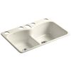 Image 1 : KOHLER DOUBLE BOWL CAST IRON KITCHEN SINK