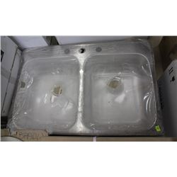 KINDRED DOUBLE BOWL STAINLESS STEEL KITCHEN SINK