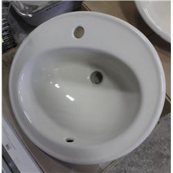 KOHLER SINGLE HOLE DROP-IN BATHROOM SINK