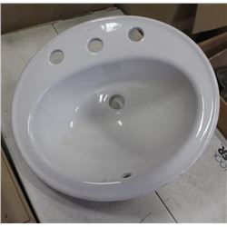 KOHLER THREE HOLE DROP-IN BATHROOM SINK