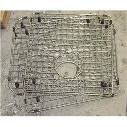 LOT OF STAINLESS STEEL KITCHEN SINK GRATES