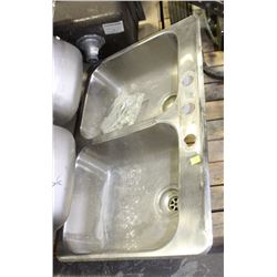 DOUBLE BOWL STAINLESS STEEL KITCHEN SINK