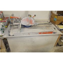 ACHILLI 14" TILE SAW ON STAND WITH WASTE WATER BIN