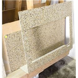 2 PIECES OF CHIARO AMBRA GRANITE OVERLAY
