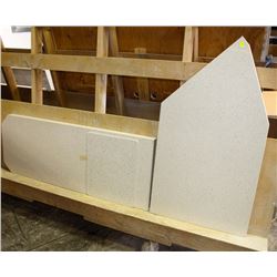 2 PIECES OF GRANITE OVERLAY FOR COUNTER TOP