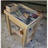 Image 1 : 3 TIER WOOD ROLLING CART