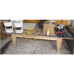 LARGE LOW WOOD WORK TABLE