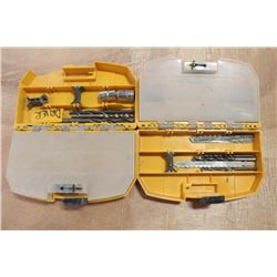 2 DEWALT CASES WITH ASSORTED DRILL BITS