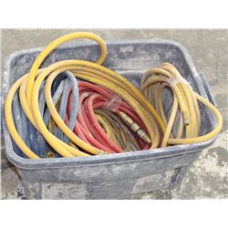 TOTE OF ASSORTED AIR HOSES