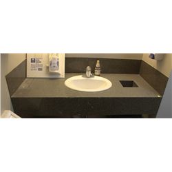 WALL MOUNT BATHROOM VANITY W/ SINK & FAUCET