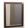 Image 1 : WOOD-STYLE FRAMED MIRROR 17" X  21"