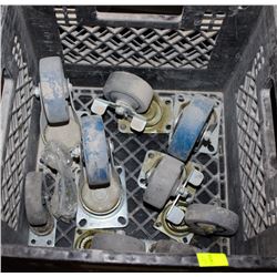 LOT OF 9 VARIOUS CASTORS