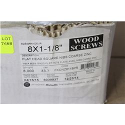 33LBS CASE OF 8 X 1-1/8" WOOD SCREWS