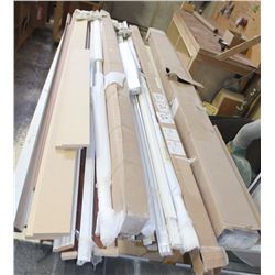 LOT OF ASSORTED WOOD & PLASTIC TRIMS