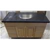 Image 1 : BATHROOM VANITY WITH GRANITE OVERLAY AND SINK