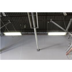 TWELVE 48" 4-BULB FLOURESCENT LIGHT FIXTURES