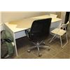 Image 1 : DESK & 2 CHAIRS 66" X 30" X 29"