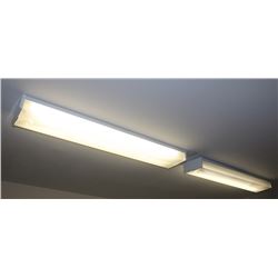 FOUR 48" FLOURESCENT LIGHT FIXTURES