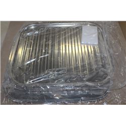 LOT OF 2 STAINLESS STEEL DRAINER TRAYS