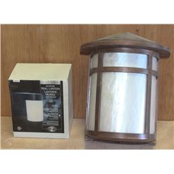TWO OUTDOOR WALL LANTERNS/ LIGHT FIXTURES