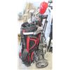 Image 1 : LOT OF 2 GOLF CADDY'S W/ CLUBS