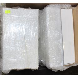 4 BUNDLES OF WHITE CERAMIC TILE 12" X 3"