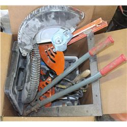 BOX OF VARIOUS TOOLS, PARTS & MORE!