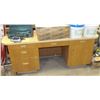 Image 1 : WOOD OFFICE DESK W/ DRAWERS 78" X 24" X 30"