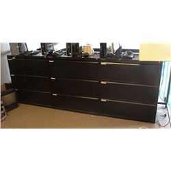 THREE MATCHING 3 DRAWER FILING CABINETS