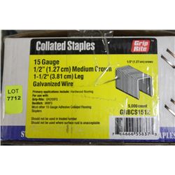 GRIP-RITE 15 GA. 1/2" CROWN 1-1/2" LEG STAPLES