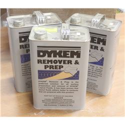 3 JUGS OF DYKEN REMOVER AND PREP SOLUTION
