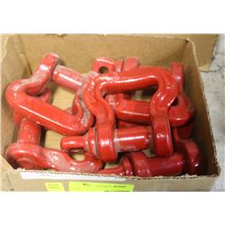 LOT OF 5 CROSBY 2" CLEVICES