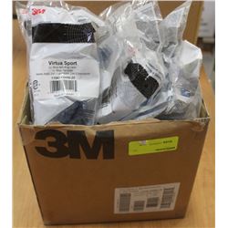 CASE OF 3M VIRTUA SPORT ANTI-FOG SAFETY GLASSES