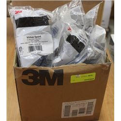 CASE OF 3M VIRTUA SPORT ANTI-FOG SAFETY GLASSES