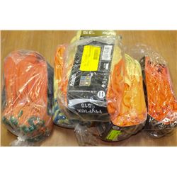 LOT OF ASSORTED RUBBER-COATED WORK GLOVES